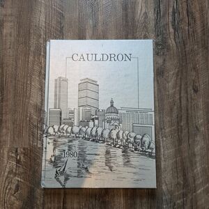 Vintage 1980 Cauldron Northeastern University Yearbook Silver Cover